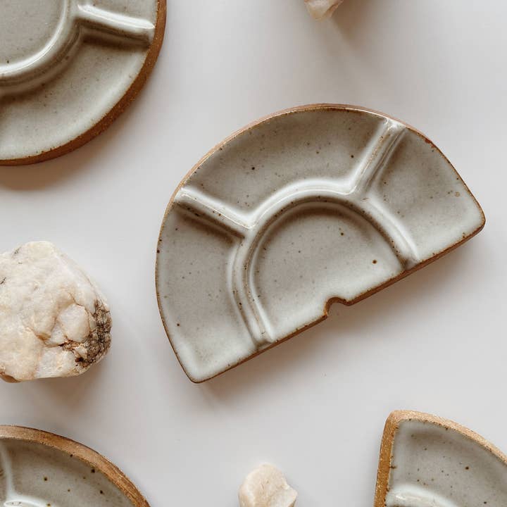 Sun to Sea - Wholesale Palette/Mixing Tray - Mini Arch Ceramic Watercolor Palette: Handmade Stoneware, 4 4