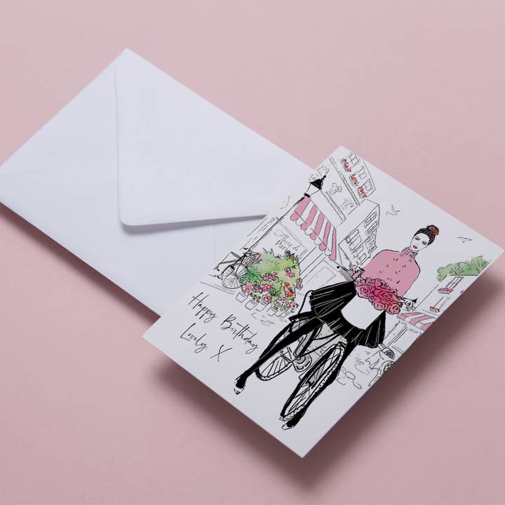 Greeting card - Happy Birthday Lovely. for wholesale by Susan Kerian, Illustrator