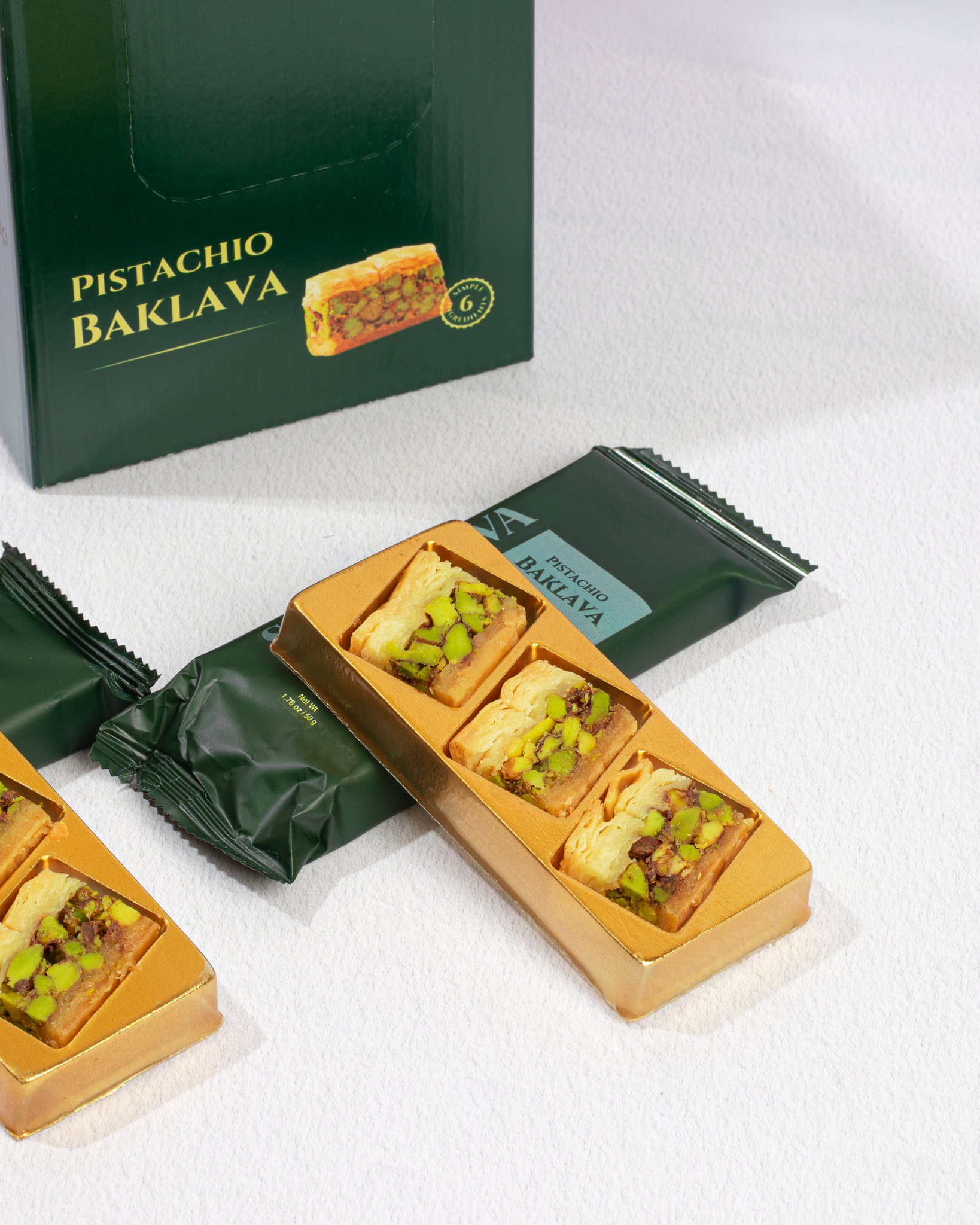 Dar Baklava, LLC (Free Shipping) - Wholesale Snack Bar - Baklava Pistachio - Snacklava® | 20 Pack1