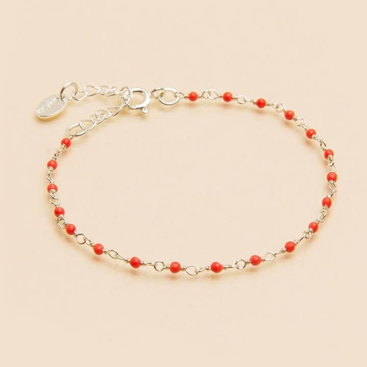 KORALLE SILBER INDIA ARMBAND für den Großhandel von Une A Une