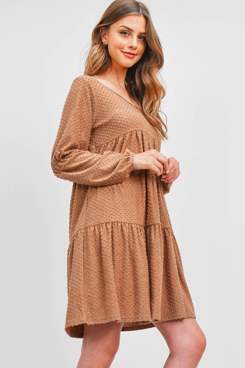 You & Me - Vendita all'ingrosso Vestito - Donna - PPD1246-ABITO A POIS SVIZZERI CON VOLANT CON MANICHE A SBUFFO10