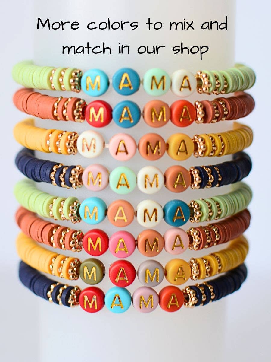 Two and Crew - Faith Based Jewelry & Gifts - Wholesale Beaded Bracelet - MAMA Bracelet – Mothers Gift, Mint, Beaded Stretch Jewelry5