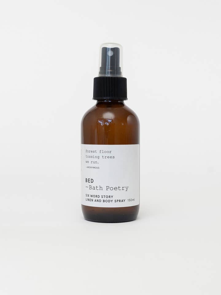 Six Word Story Linen and Body Spray for wholesale by Bath Poetry