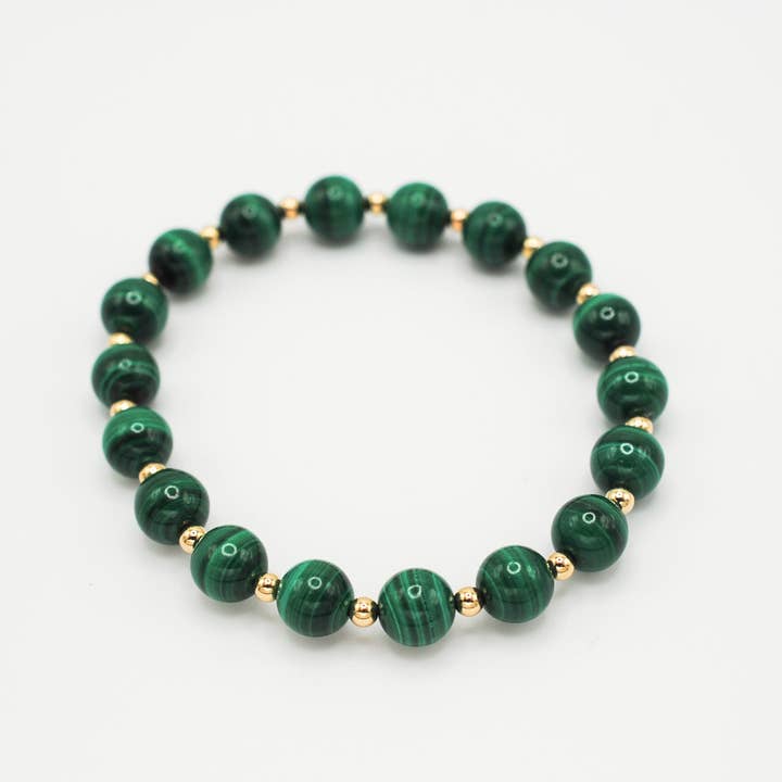 Ripple | Reiki Infused Jewelry - Wholesale Beaded Bracelet - Malachite Infinity Grande Bracelet2