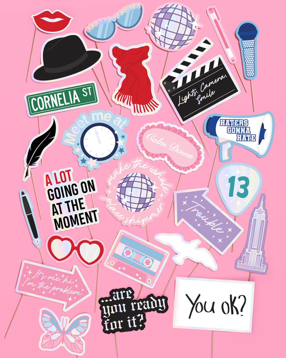 xo, Fetti - Wholesale Decal - Party Decorations - I'm the Problem Props - 26 pc. photo booth set