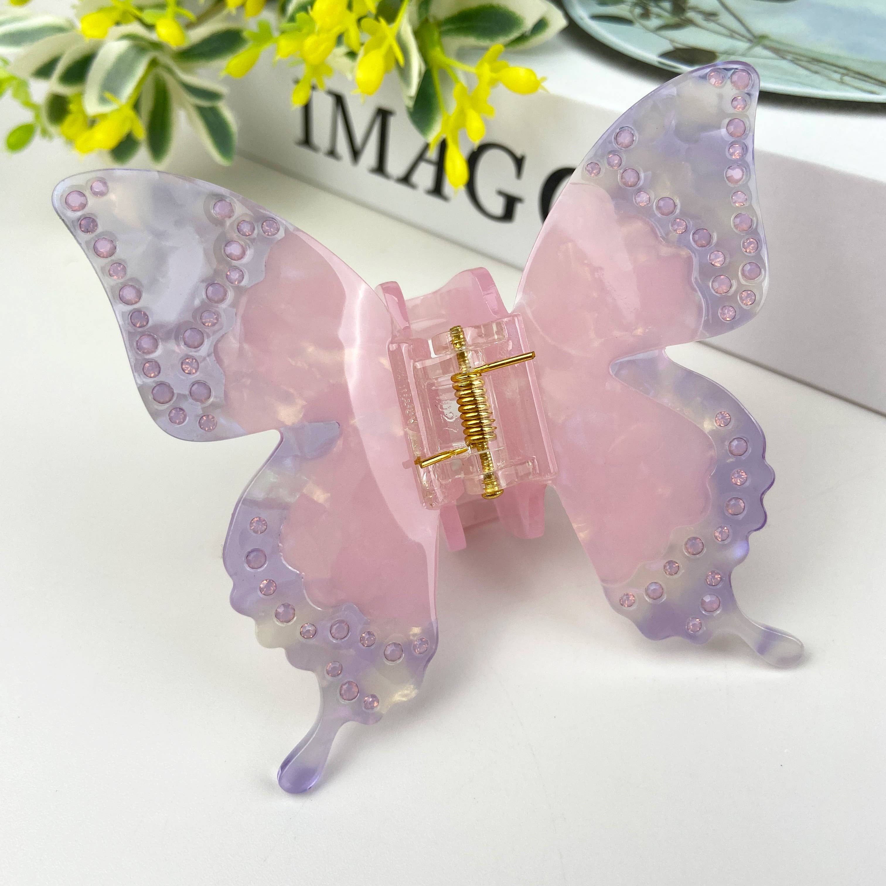 TheDivaSoap - Vendita all'ingrosso Fermaglio per capelli - Donna - Fermaglio per capelli a farfalla con strass in acetato8