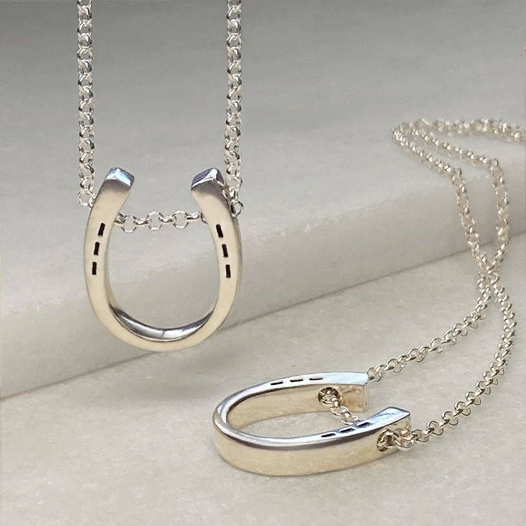 URBAN-EQUESTRIAN - Vendita all'ingrosso Collana con ciondolo/pendaglio - Collana a ferro di cavallo e catena Classique Argento5