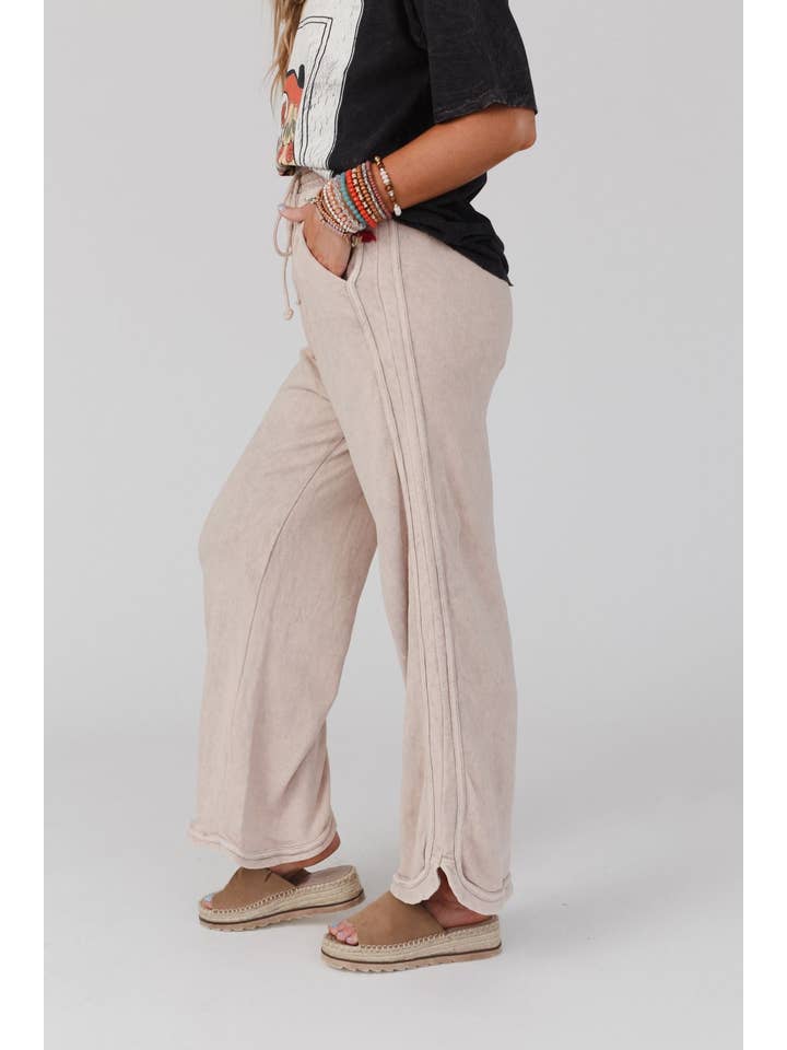 Three Bird Nest - Wholesale Pants - Women's - So Comfy Wide Leg Full Pant - New Taupe