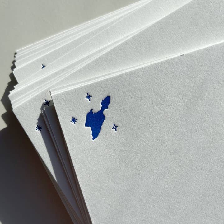 Made By Victoria Laine - Wholesale Stationery/Notecard Set - Put-in-Bay Letterpress Island Stars Stationery Set2