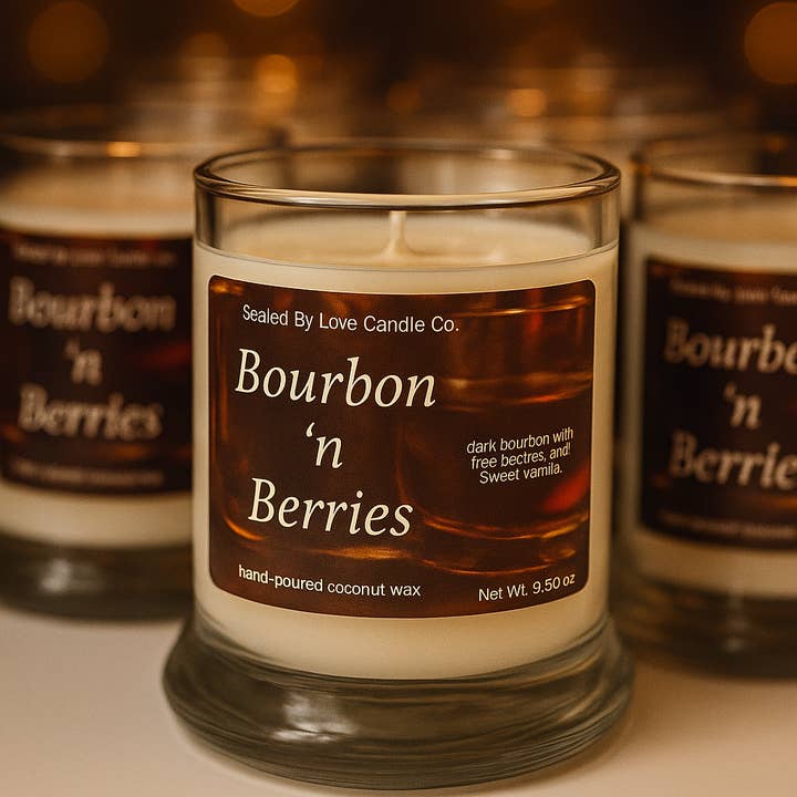 Vela de Bourbon y Bayas para venta al por mayor de Sealed By Love Candle Co.
