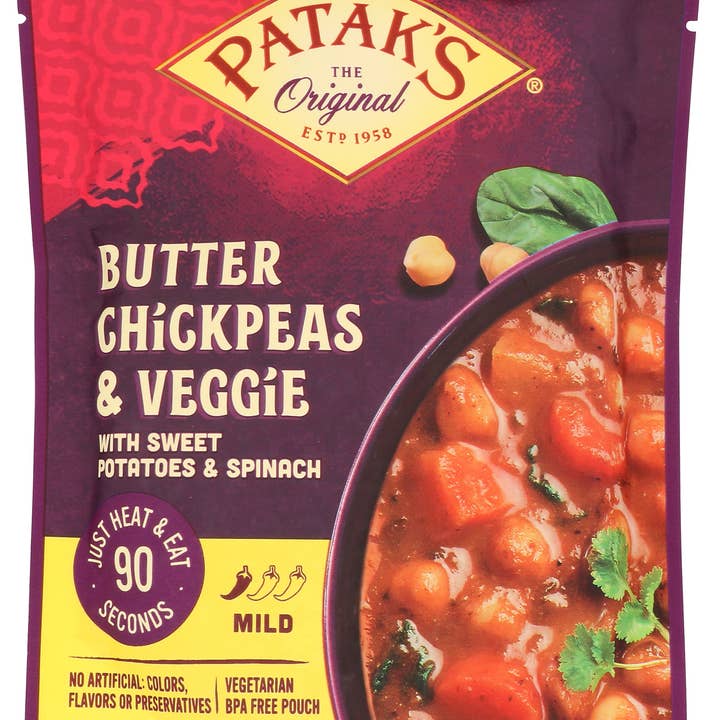 KeHE Distributors, LLC - Wholesale Shelf Stable Prepared Meal - Pataks Mild Butter Chickpeas & Veggie, 10.05 oz0
