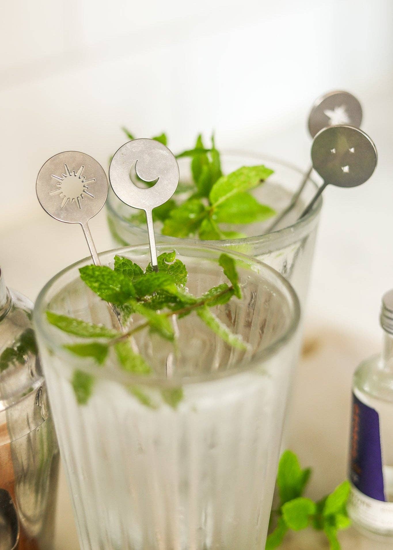 Pivot - Wholesale Drink Stirrer - Moon & Stars Cocktail Stirrers - Set of 43