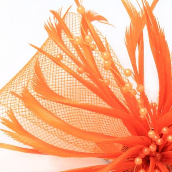 Topkids Accessories - Venta al por mayor Tocado - Mujer - Pinzas para el pelo con forma de flor, gorro de boda, pinza para el pelo, gorro Royal Ascot, con clip o diadema, diadema para niñas, mujeres11