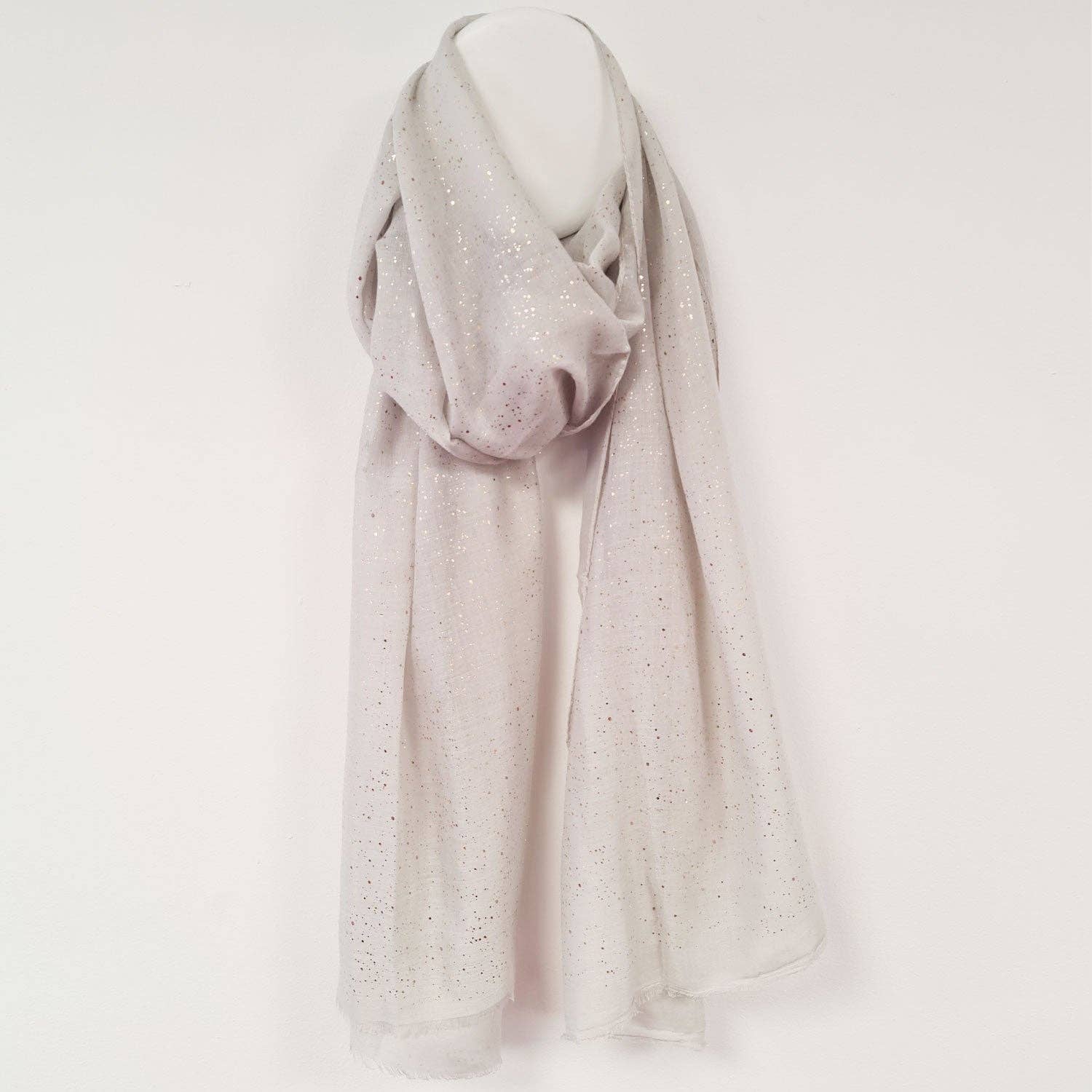 Tempest Designs - Wholesale Scarf - Women's - Rose gold foil fine splatter print scarf1