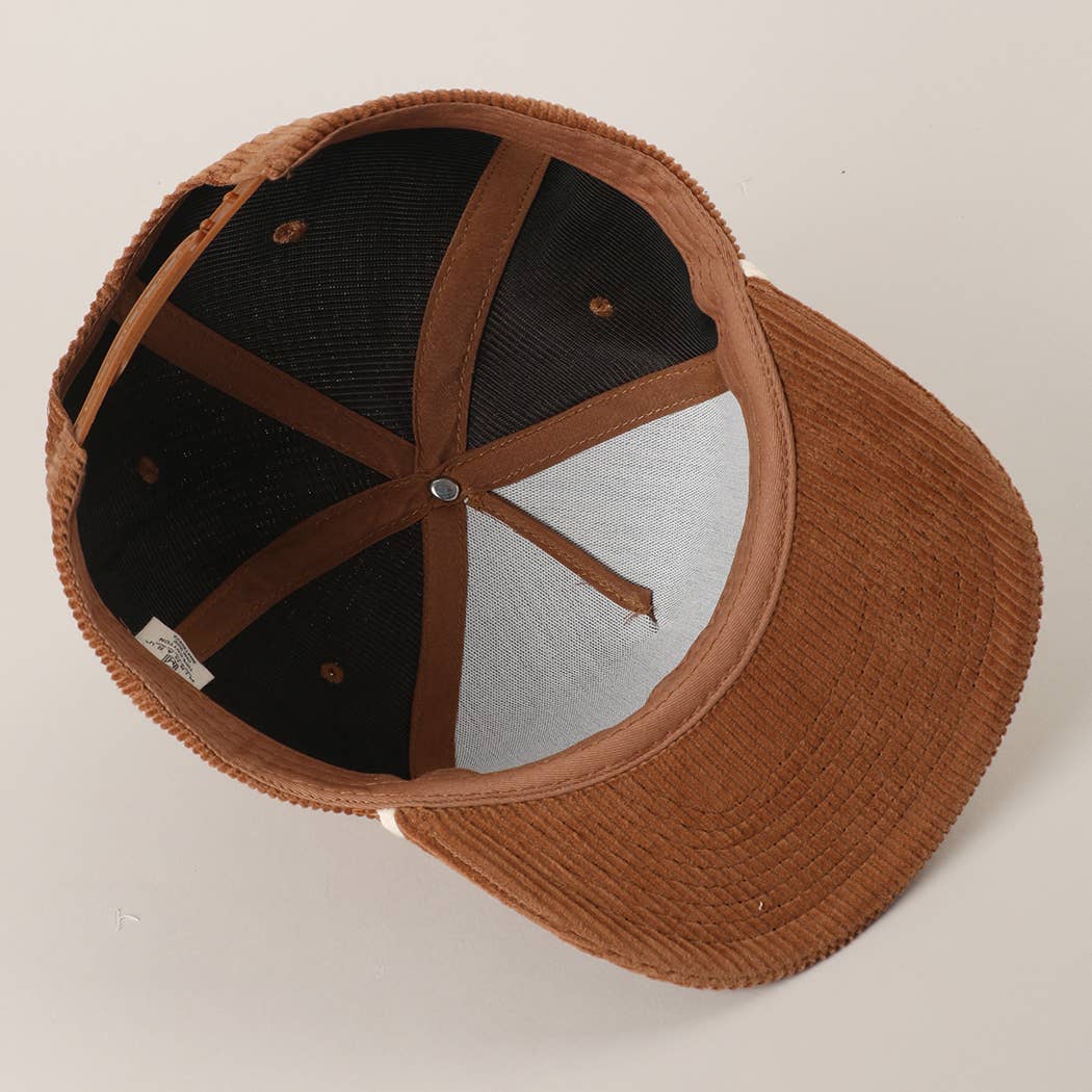 Fashion City – Engroshandel Trucker hat - Dame – Enfarvet fløjl 5-panel snor trucker kasket11