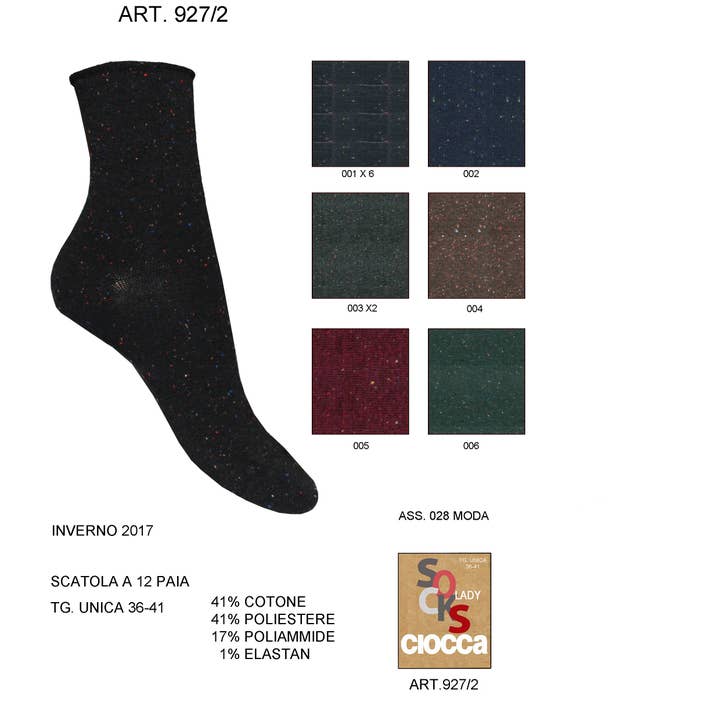 Socken mit Knöpfen (927/2) für den Großhandel von Ciocca