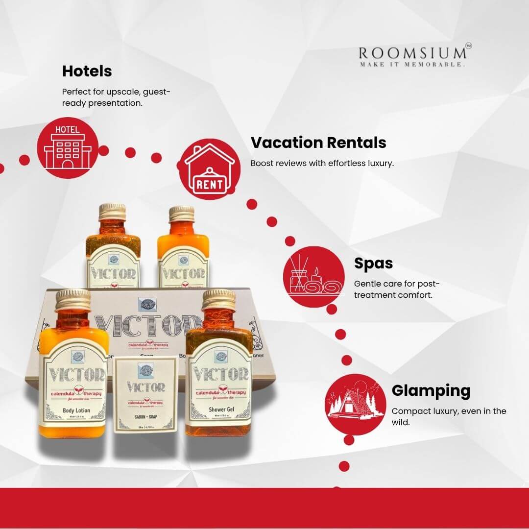 Roomsium - Wholesale Bath & body set - Roomsium Victor 75-Piece Guest Toiletries Set – Luxury Guest Bathroom Supplies | Made in Turkey6