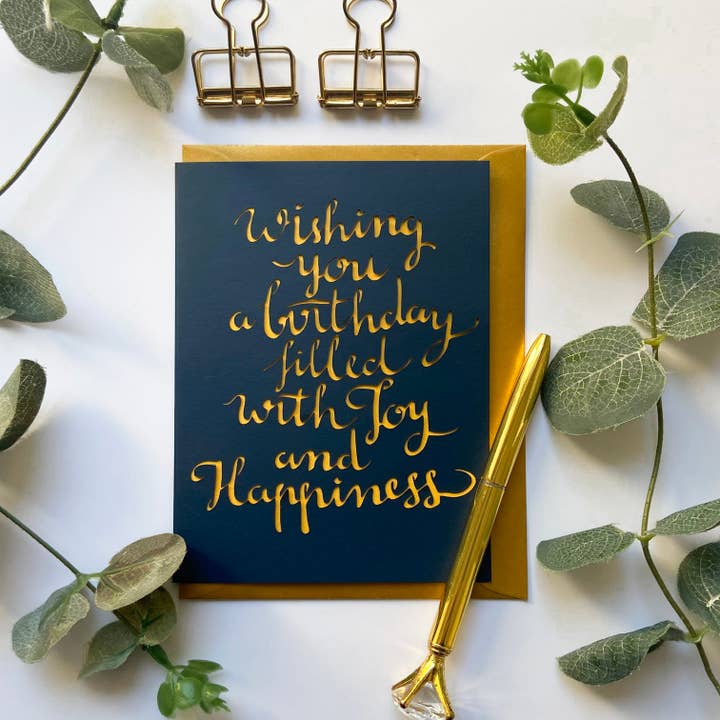Biglietto di compleanno di gioia e felicità, biglietto di buon compleanno. per la vendita all'ingrosso da parte di Chow's Stories