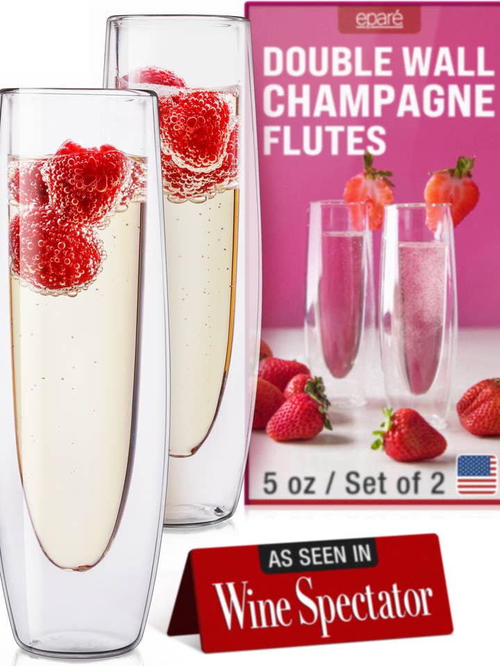 Eparé Double Wall Champagne Glass (Set of 2) for wholesale by Eparé