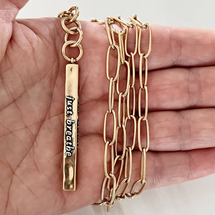 Katia Designs - Wholesale Link & Chain Necklace - "Stay Calm" Klink Necklace