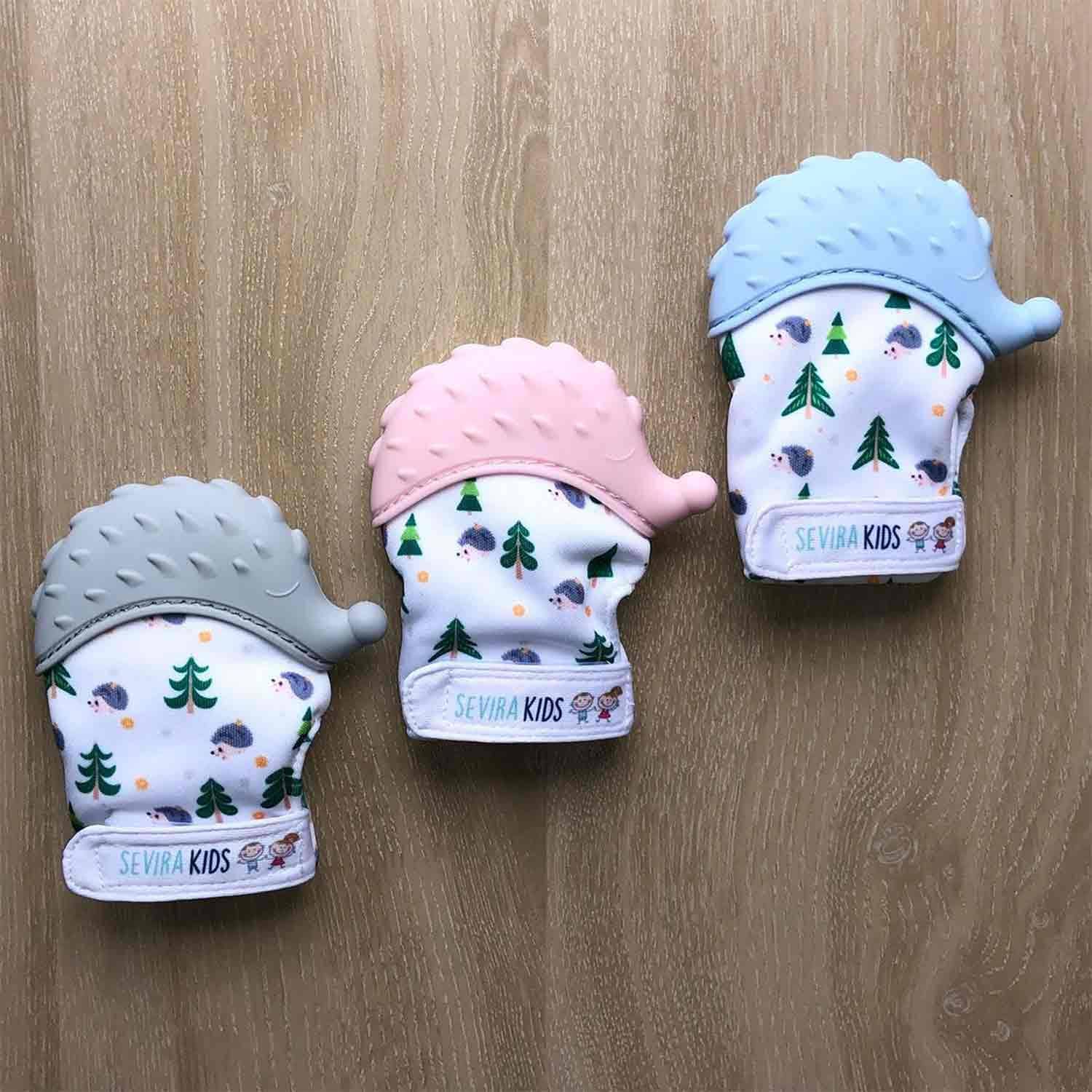 Sevira Kids - Wholesale Teether (Not Clip-On) - Baby - Hedgehog food-grade silicone teething mitten4
