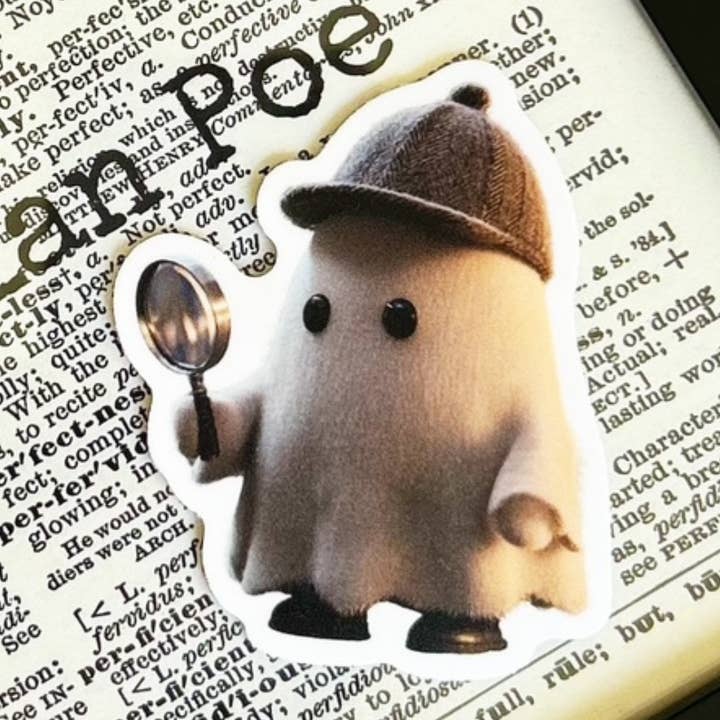 Sherlock Holmes Ghost Sticker, Halloween Sticker, Detective for wholesale by The Storyline Styles