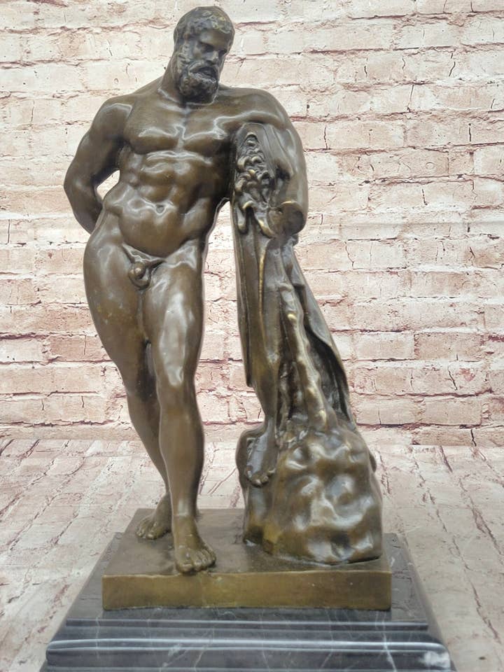 El Hércules Farnesio - Estatua de Escultura de Metal en Bronce Mitología Griega Romana para venta al por mayor de Bronzhaus