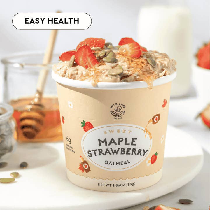 Mylk Labs - Wholesale Oats - Nut-Free Maple Strawberry Oatmeal Cup5