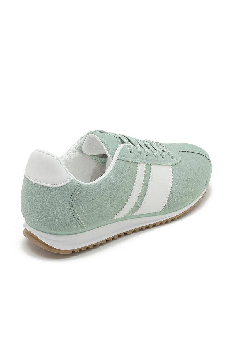 No Doubt Shoes - Wholesale Lifestyle Sneakers - Women's - ROUND TOE SIDE LINE STRIPPED DETAILED GUM SOLE SNEAKERS 27