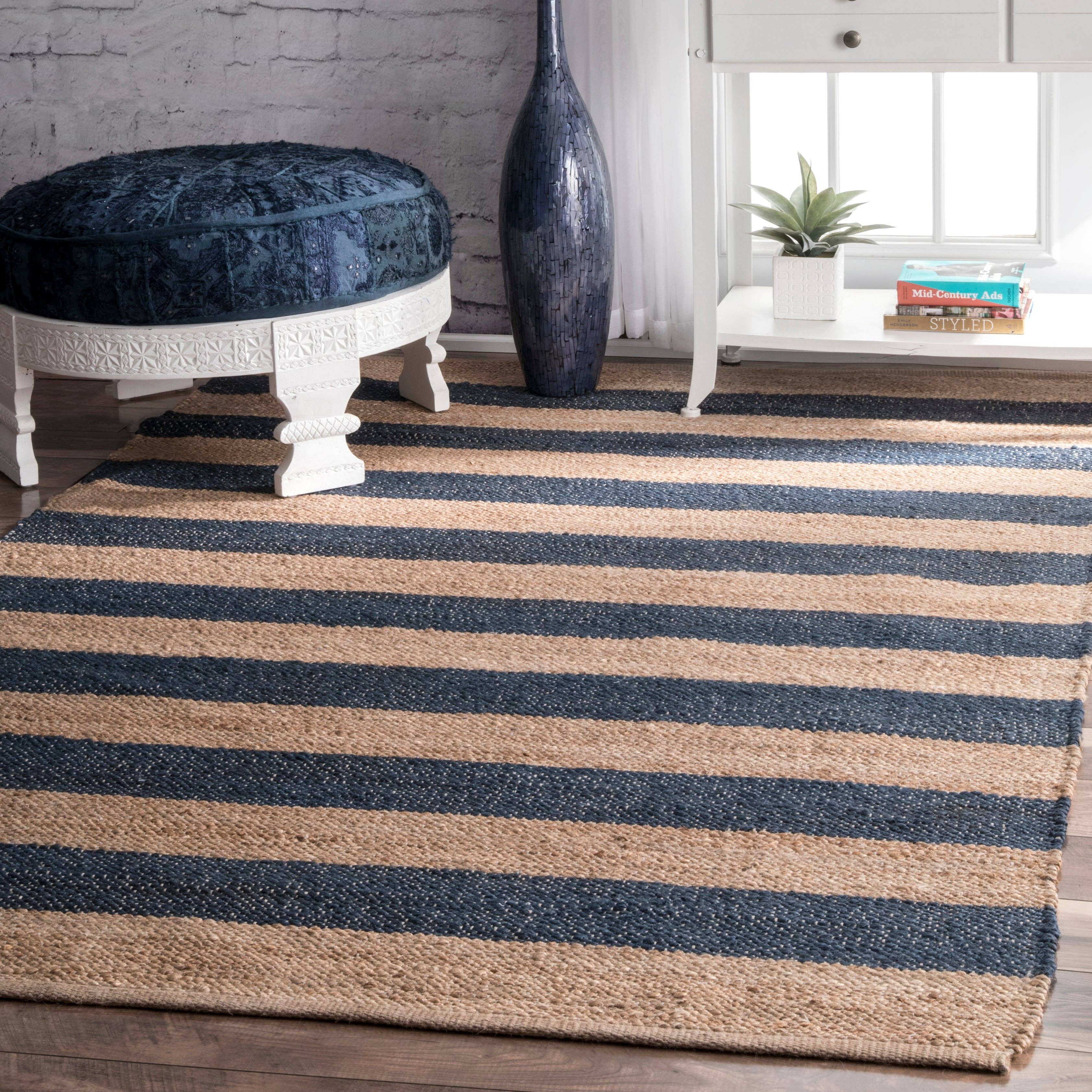 nuLOOM - Wholesale Area Rug - Alisia Flatweave Striped Jute Area Rug9