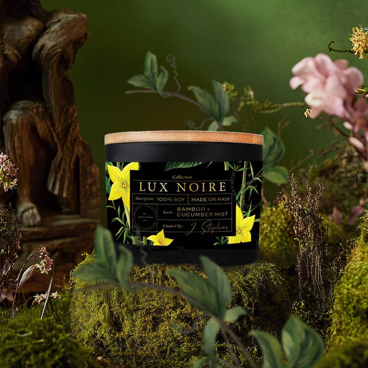 Artful Scents - Wholesale Jar/Filled Candle - Lux Noire - Bamboo + Cucumber Mist