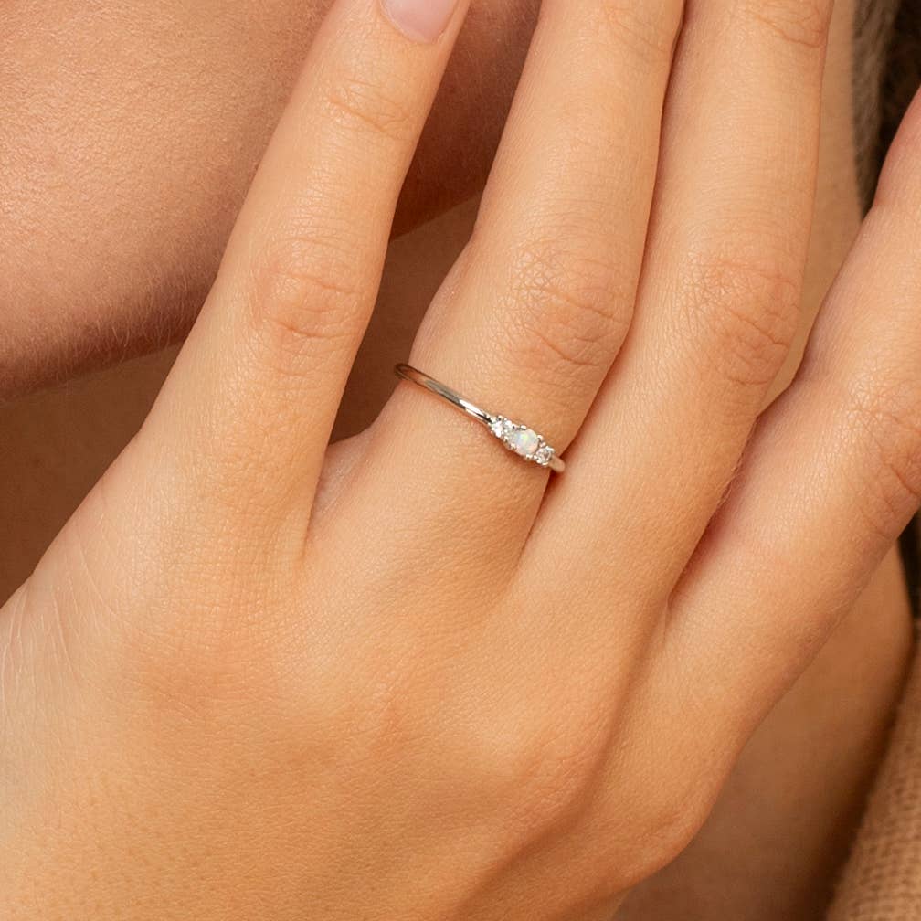 HolyBang Jewels - Wholesale Multi-Stone Ring - DAINTY OPAL RING - R-F40893