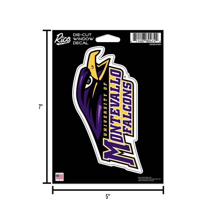 Rico Industries - Wholesale Car Decorative Charm - Unisex - NCAA Montevallo Falcons Medium Die Cut Decal5