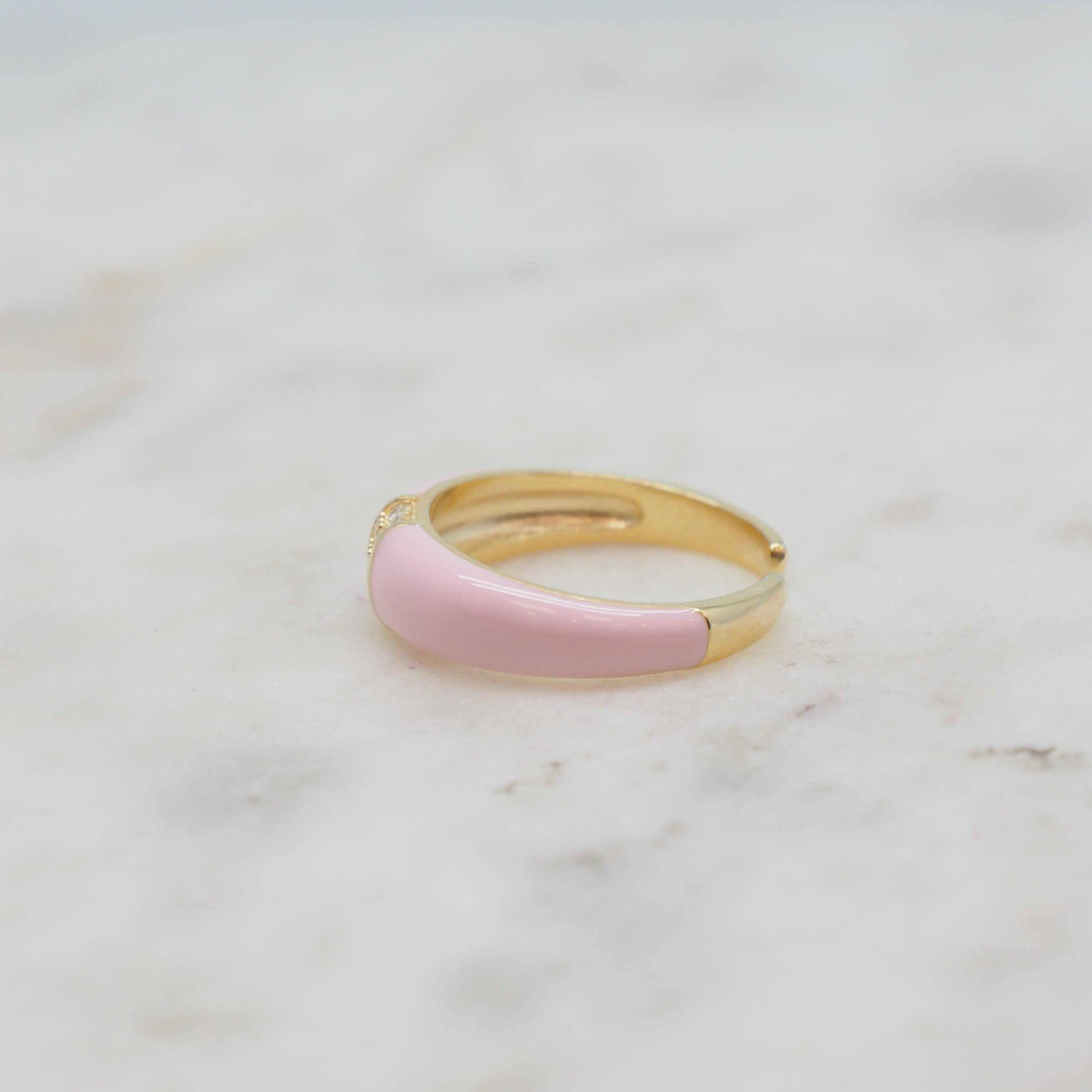 NIIKI PARIS – Engroshandel Ring med sten – Popiglam Rose - Ring i 925 sølv NR944P2