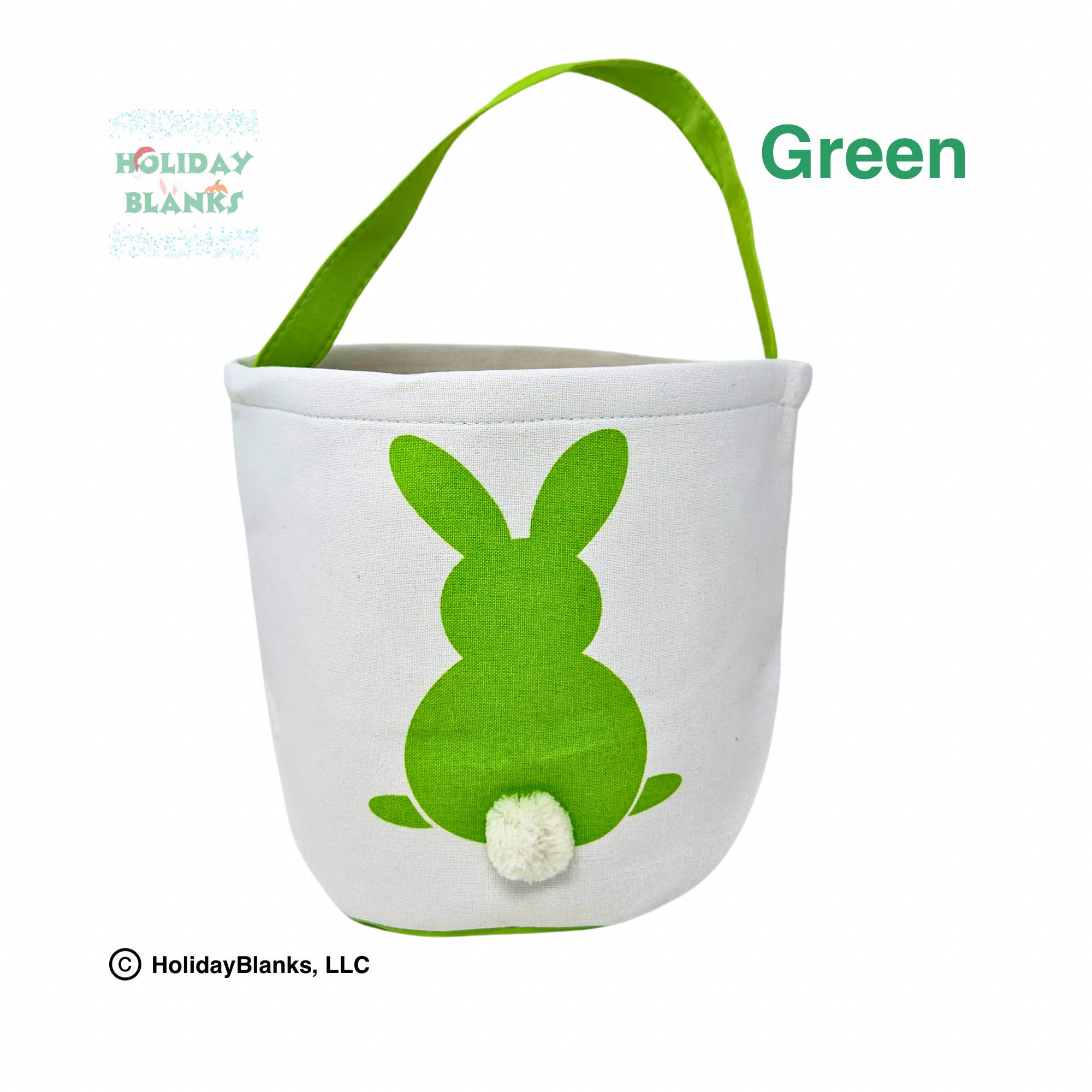 Holiday Blanks - Wholesale Basket - Kids & Baby - Solid bunny with furry tail easter basket embroidery blank9