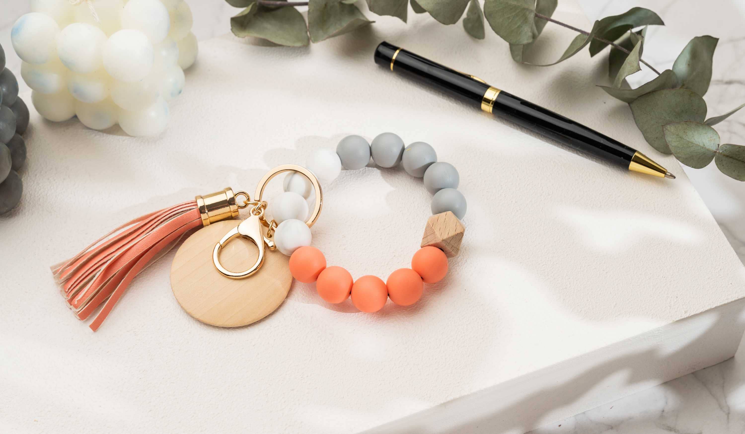 American Leather Goods - Wholesale Keychain Bracelet - Keychain With Wristlet Bangle Bracelet, Keyring Bangle13