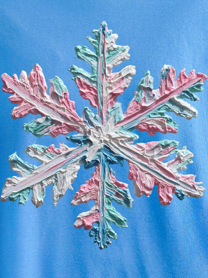 Le flocon de neige peint prêt à presser transfert DTF pour la vente par Wholesale Accessory Market