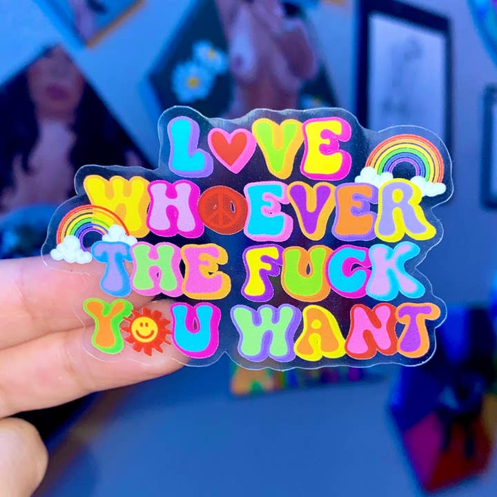 Love Who You Want Sticker for wholesale by Advbelle Arts LLC