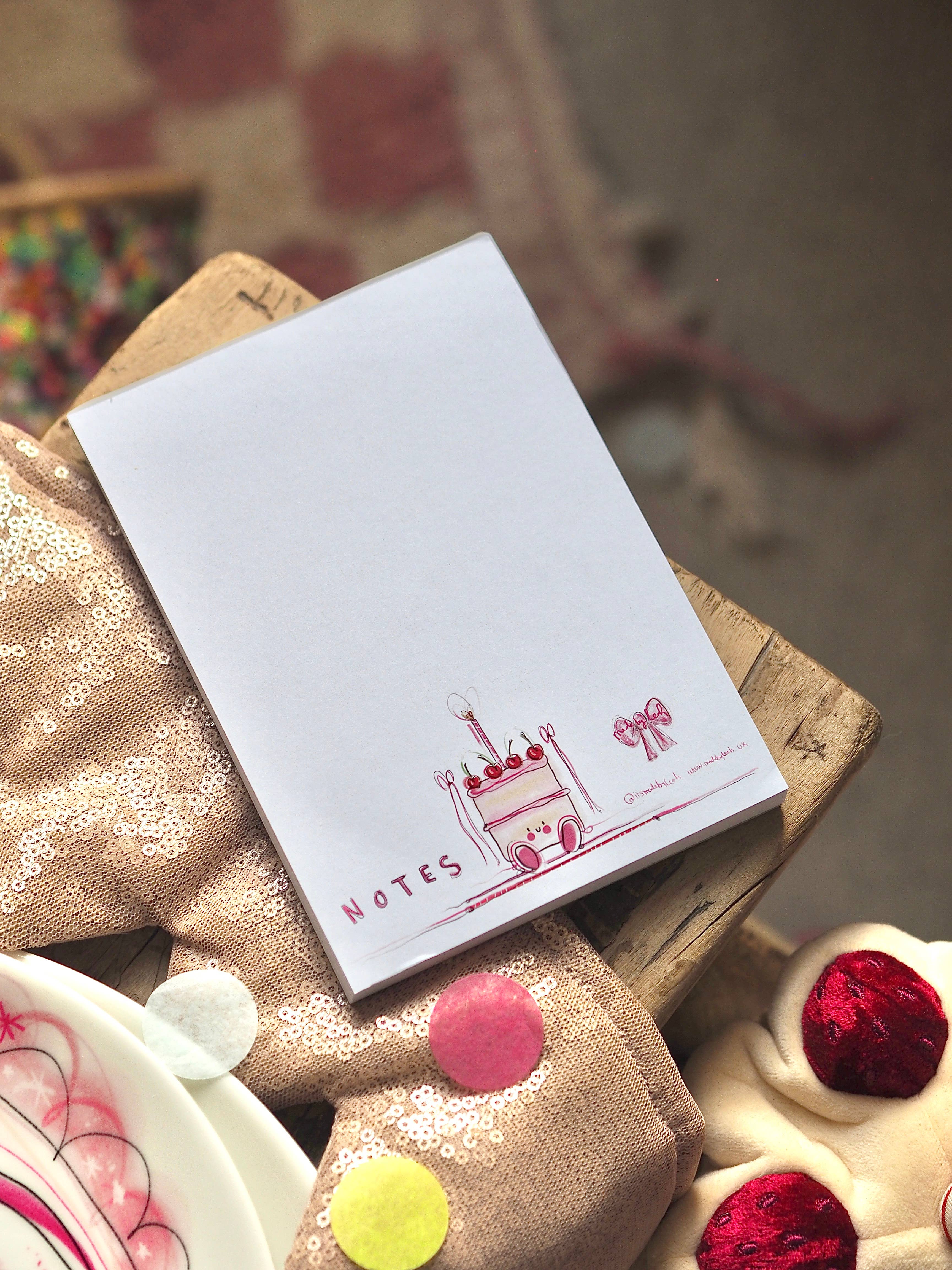 Made by Leah - Wholesale Notepad - Little Cake A6 Notes Pad0