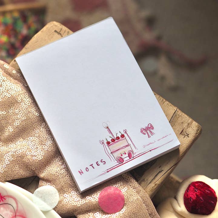 Made by Leah - Wholesale Notepad - Little Cake A6 Notes Pad
