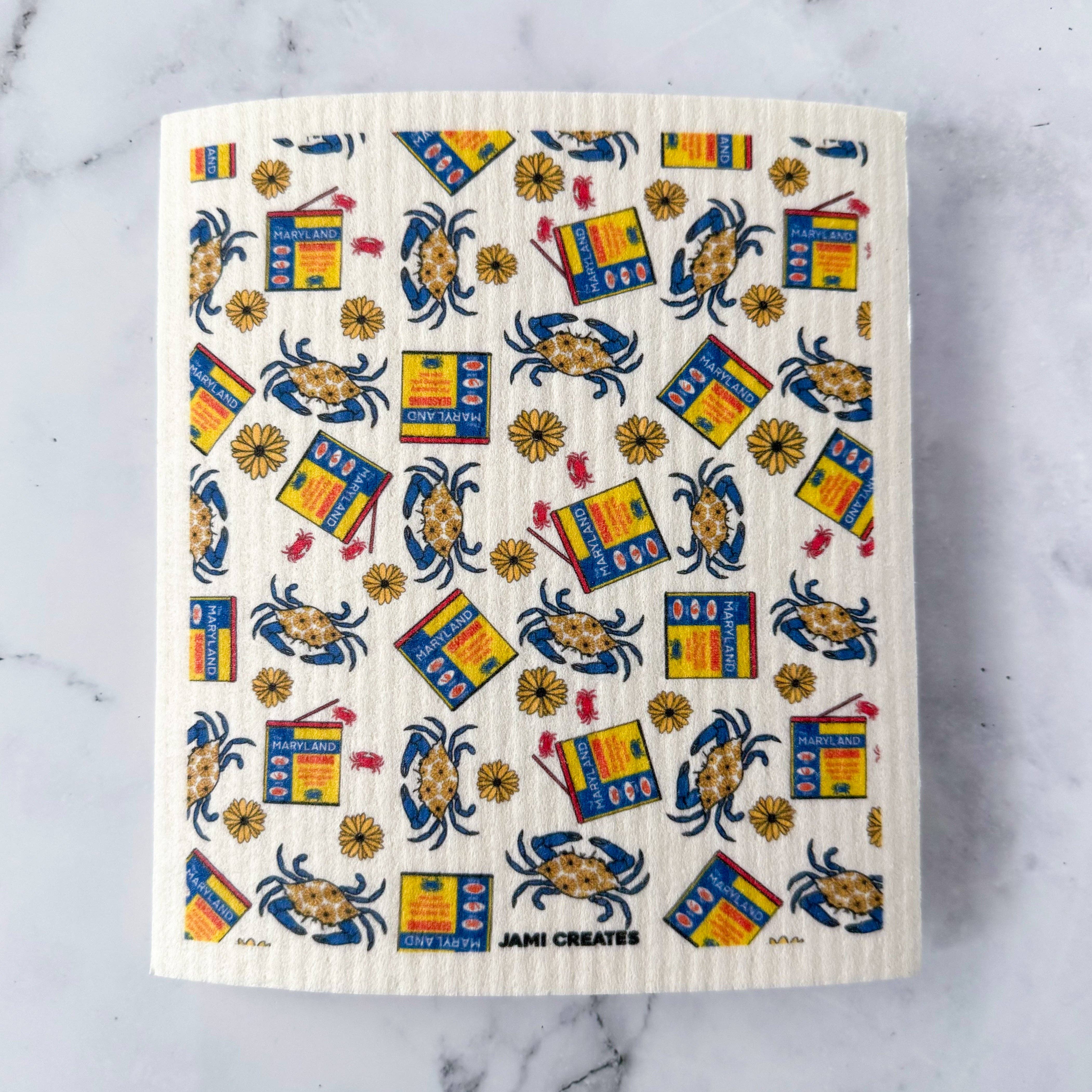 Jami Creates - Wholesale Dishcloth - Maryland Seasoning Patterned Swedish Dish Cloth0
