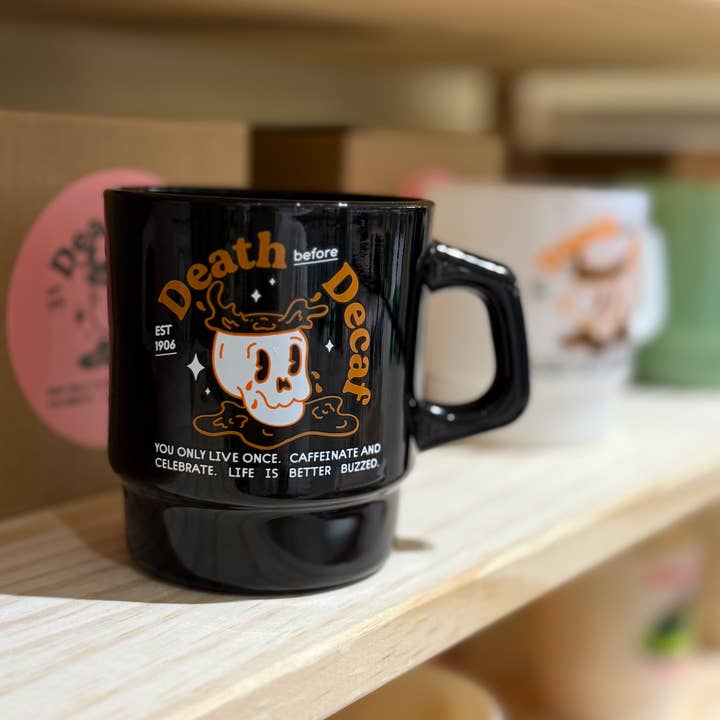 Cheerware - Wholesale Coffee Mug - "Death before Decaf" Vintage Diner Mug2