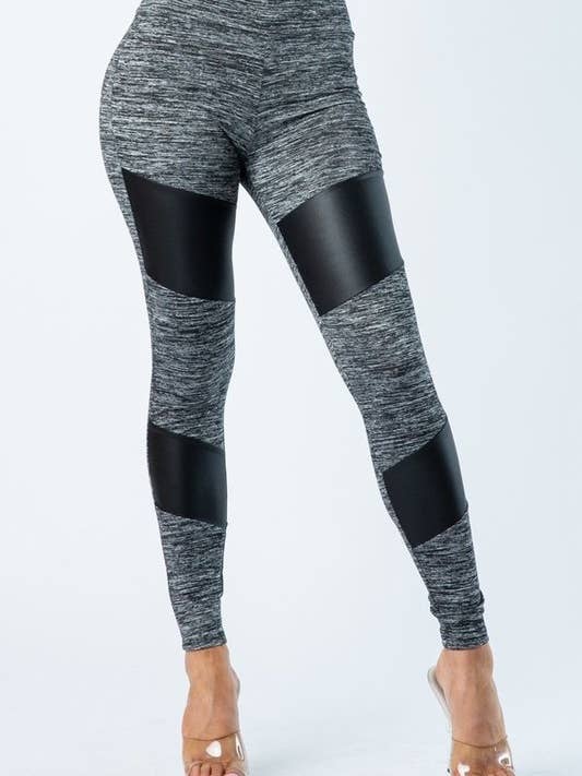 Color Block Detailed Leggings for wholesale by Belita Collection
