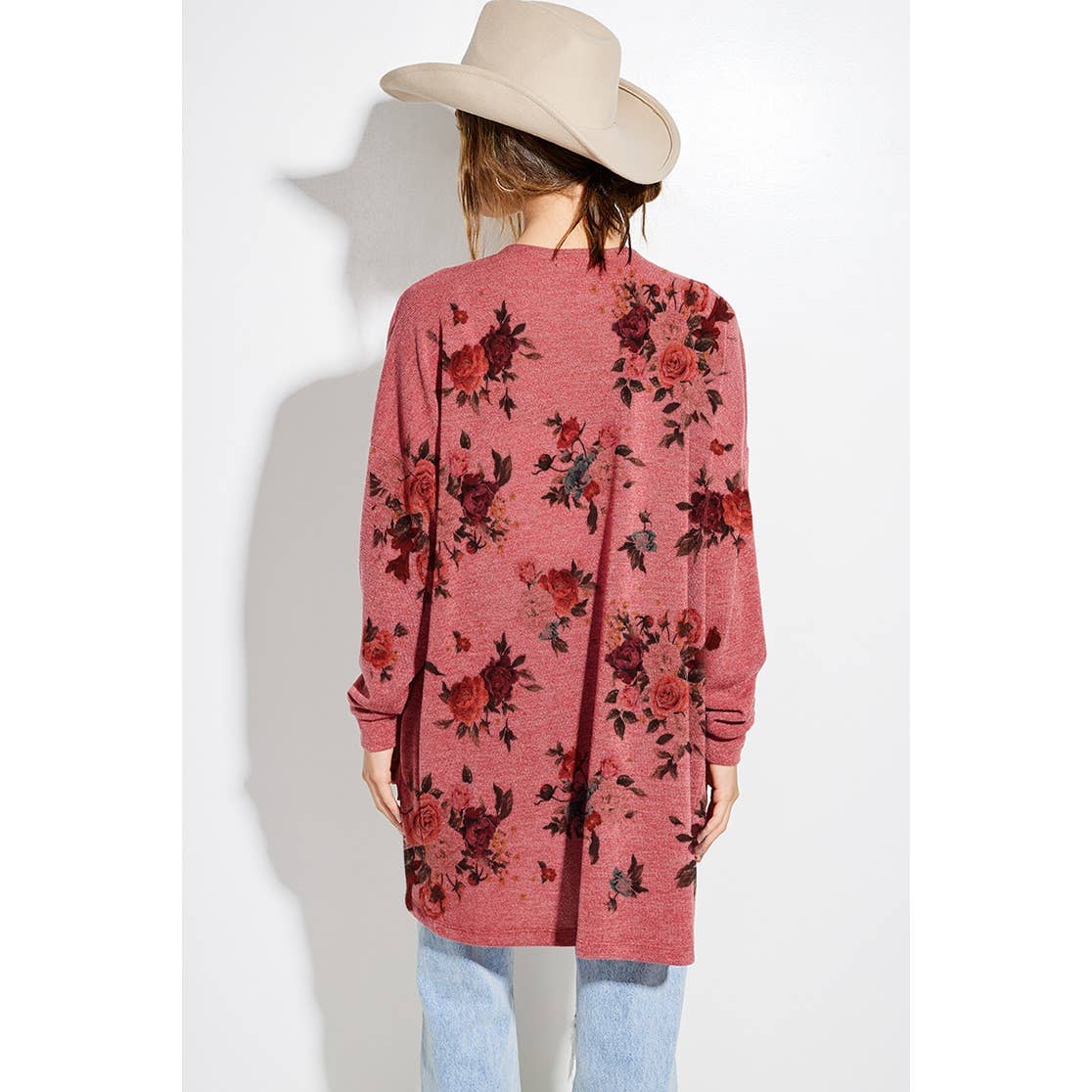 Phil Love – Cardigan - Mulher por atacado – Cardigã casual de tricô com estampa floral9
