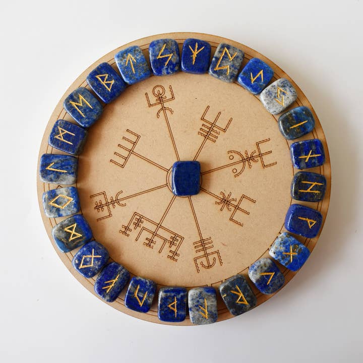 Soothing Crystals - Wholesale Spiritual Stone/Crystal - Futhark Rune Set| Lapis Lazuli | Rune Stones| Runic Crystals5