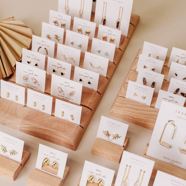 JaxKelly - Wholesale Jewelry Stand & Display - Wooden Earring Horizontal Display Board