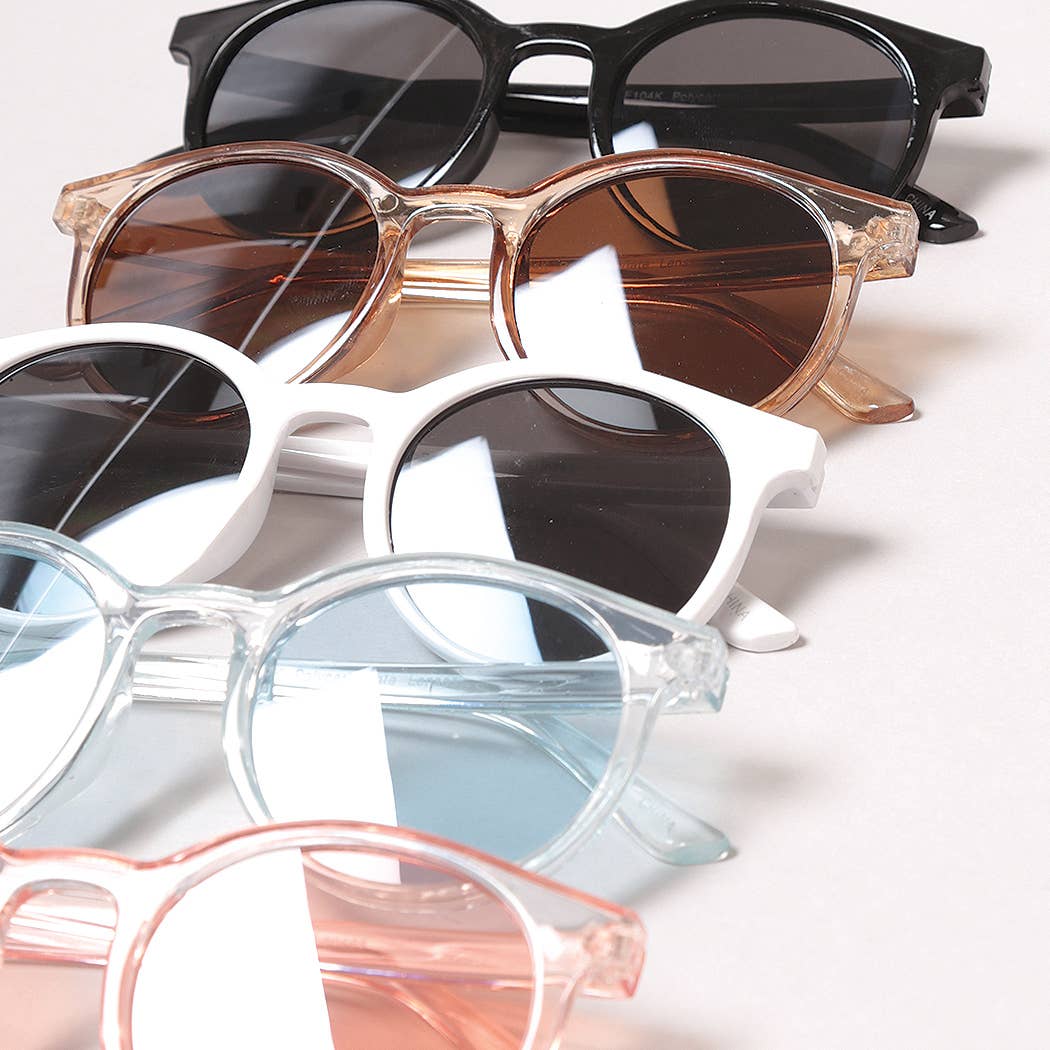 12 COULEURS ASSORTIES Lunettes de soleil rondes teintées audacieuses pour enfants en vente sur Faire2