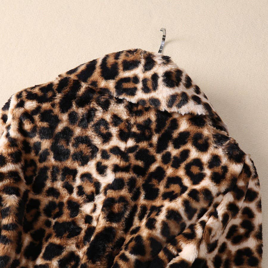 mehrfarbig SY335 Doppelreihiger Plüsch-Langmantel für den Winter mit Leopardenmuster für den Großhandel auf Faire9