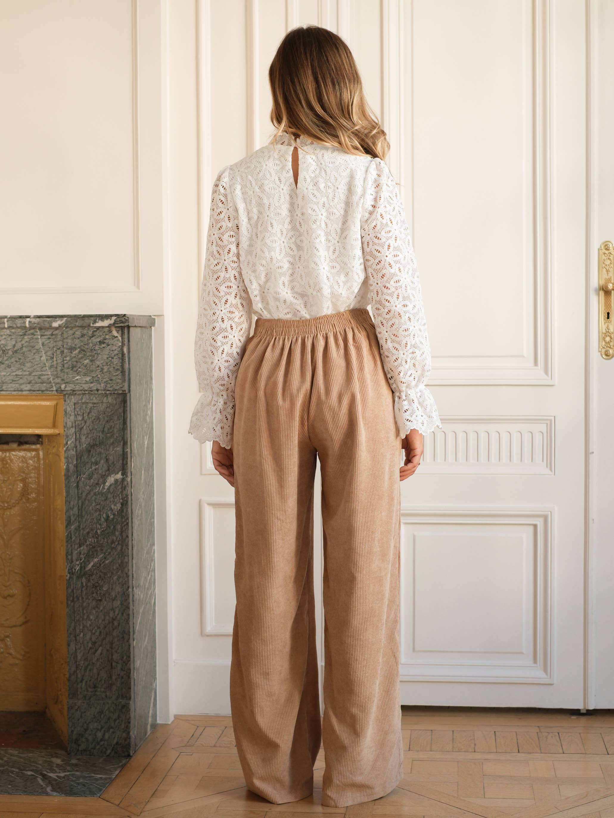 LOVIE & CO - Wholesale Pants - Women's - Corduroy pants with elastic waistband - 72926-1-LOIC4