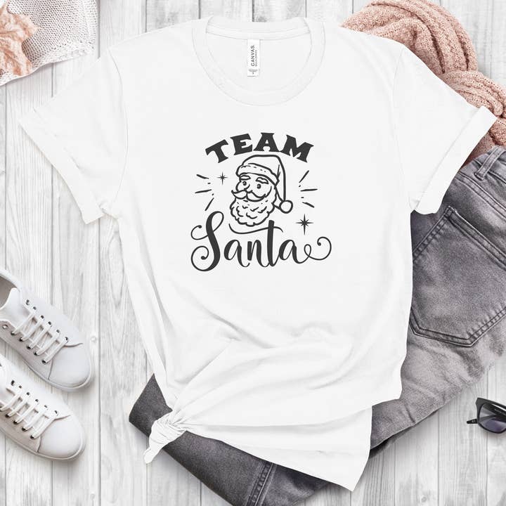 Team Santa Womens' Christmas Shirt Sizes S-2XL for wholesale by Shine Thrive Grow